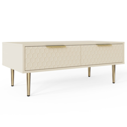 GFW Azariah 2 Drawer Ivory Coffee Table - Size: 36 x 92.3 x 48cm - Wilko - thumbnail 3