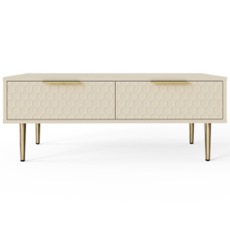 GFW Azariah 2 Drawer Ivory Coffee Table - Size: 36 x 92.3 x 48cm - Wilko - thumbnail 4