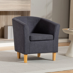 Artemis Home Millie Charcoal Grey Fabric Accent Chair - Size: Single - Wilko - thumbnail 5