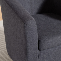 Artemis Home Millie Charcoal Grey Fabric Accent Chair - Size: Single - Wilko - thumbnail 3