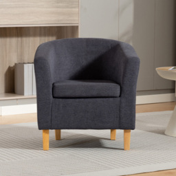 Artemis Home Millie Charcoal Grey Fabric Accent Chair - Size: Single - Wilko - thumbnail 4