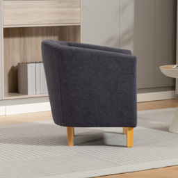 Artemis Home Millie Charcoal Grey Fabric Accent Chair - Size: Single - Wilko - thumbnail 6
