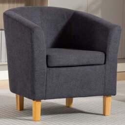 Artemis Home Millie Charcoal Grey Fabric Accent Chair - Size: Single - Wilko - thumbnail 1