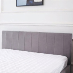 Portland Kosy Koala Small Double Grey Line Pattern Velvet Gas Lift Ottoman Bed with Mattress - Wilko - thumbnail 3