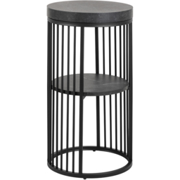 Florence Strington Single Shelf Matt Black Round Bedside Table - Size: 65 x 35 x 35cm - Multi - Furniture To Go - Wilko - thumbnail 3