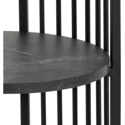 Florence Strington Single Shelf Matt Black Round Bedside Table - Size: 65 x 35 x 35cm - Multi - Furniture To Go - Wilko - thumbnail 6