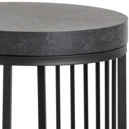 Florence Strington Single Shelf Matt Black Round Bedside Table - Size: 65 x 35 x 35cm - Multi - Furniture To Go - Wilko - thumbnail 5