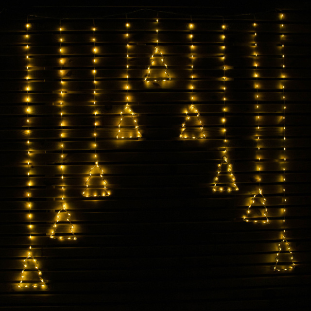Premier FlexiBrights 258 Warm White LED Christmas Tree Curtain Light 1.2 x 1.2m - Size: 120 x 120 x 24cm - Samuel Alexander - Wilko - image 1