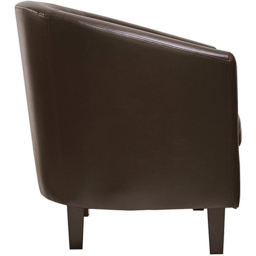 Brown Faux Leather Tub Arm Chair - Size: 72 x 68 x 66cm - MCC - Wilko - thumbnail 4