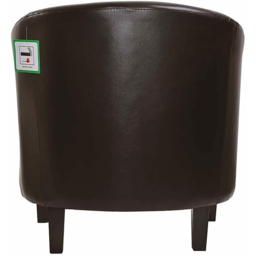 Brown Faux Leather Tub Arm Chair - Size: 72 x 68 x 66cm - MCC - Wilko - thumbnail 5