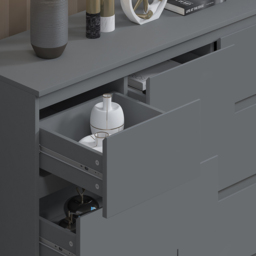 FWStyle Stora Merchant 7 Drawer Matt Grey Chest of Drawers - Wilko - thumbnail 4
