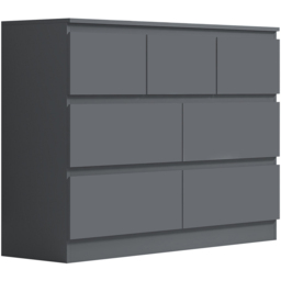 FWStyle Stora Merchant 7 Drawer Matt Grey Chest of Drawers - Wilko - thumbnail 3