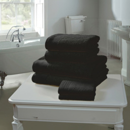 Rapport Home Chatsworth Super Soft 600gsm Combed Cotton Black Face Towel - Size: 0.1 x 30 x 30cm - Wilko - thumbnail 3