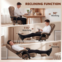 Portland Brown Massage and Heat Office Chair - Size: 120 x 65.5 x 75.5cm - Wilko - thumbnail 3