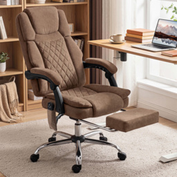Portland Brown Massage and Heat Office Chair - Size: 120 x 65.5 x 75.5cm - Wilko - thumbnail 1