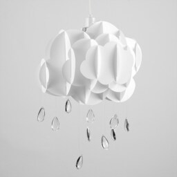 ValueLights Children Nursery White Cloud with Rain Pendant Light Shade - Size: 47 x 35 x 30cm - Wilko - thumbnail 4