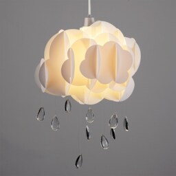 ValueLights Children Nursery White Cloud with Rain Pendant Light Shade - Size: 47 x 35 x 30cm - Wilko - thumbnail 5