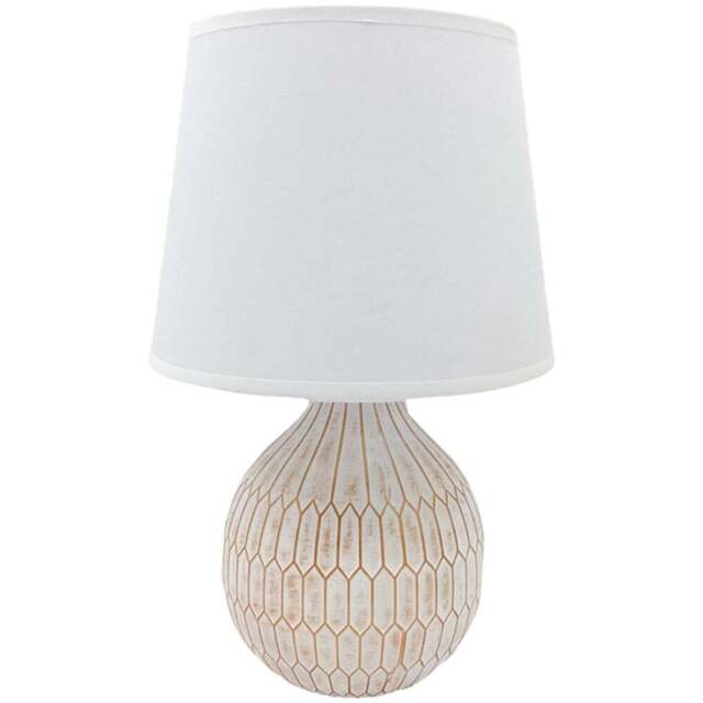 Acacia Home Fabric Shade Table Lamp 22.8cm - Size: 36 x 22 x 22cm - Multi - Wilko - image 1