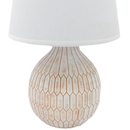 Acacia Home Fabric Shade Table Lamp 22.8cm - Size: 36 x 22 x 22cm - Multi - Wilko - thumbnail 4