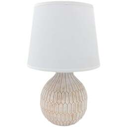 Acacia Home Fabric Shade Table Lamp 22.8cm - Size: 36 x 22 x 22cm - Multi - Wilko - thumbnail 1