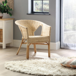 Desser Natural Wicker Loom Chair - Size: Single - Cream - Desser Furniture - Wilko - thumbnail 6