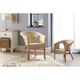 Desser Natural Wicker Loom Chair - Size: Single - Cream - Desser Furniture - Wilko - thumbnail 5