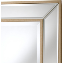 Yearn Brass Gold Angled Bevelled Wall Mirror 105 x 77cm - Wilko - thumbnail 4