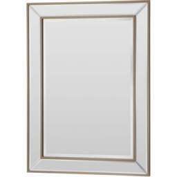 Yearn Brass Gold Angled Bevelled Wall Mirror 105 x 77cm - Wilko