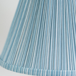 ValueLights Laurenne Blue Pinstripe Pleated Small Lamp Shade - Size: 15 x 27.5 x 27.5cm - Wilko - thumbnail 4