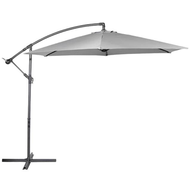 VonHaus Grey Banana Parasol 3m - Size: 240 x 310 x 290cm - Wilko - image 1