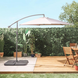 VonHaus Grey Banana Parasol 3m - Size: 240 x 310 x 290cm - Wilko - thumbnail 3