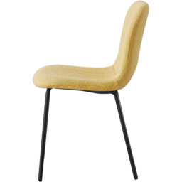 Bella Set of 6 Yellow Teddy Faux Fur Stitched Design Dining Chairs - MCC - Wilko - thumbnail 4