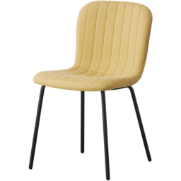 Bella Set of 6 Yellow Teddy Faux Fur Stitched Design Dining Chairs - MCC - Wilko - thumbnail 3