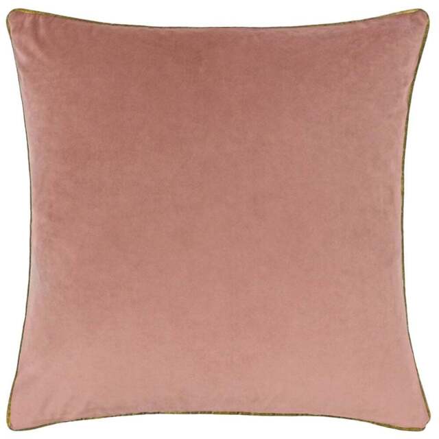 Paoletti Meridian Blush Gold Velvet Cushion - Size: 55 x 55 cm - Multi - Wilko - image 1