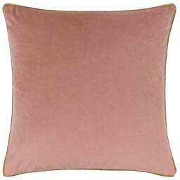Paoletti Meridian Blush Gold Velvet Cushion - Size: 55 x 55 cm - Multi - Wilko