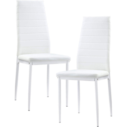 Kosy Koala 4 Seater Faux Leather Glass Dining Set Black and White - Wilko - thumbnail 3