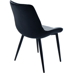 Living and Home Set of 4 Black Velvet Dining Chairs - Wilko - thumbnail 6