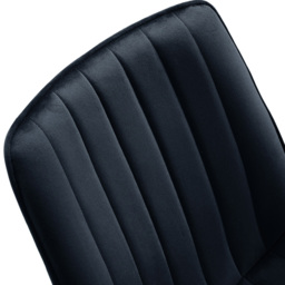 Living and Home Set of 4 Black Velvet Dining Chairs - Wilko - thumbnail 7