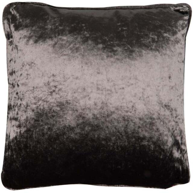 Divante Charcoal Crushed Velvet Cushion 45 x 45cm - Wilko - image 1