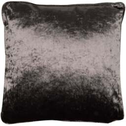 Divante Charcoal Crushed Velvet Cushion 45 x 45cm - Wilko