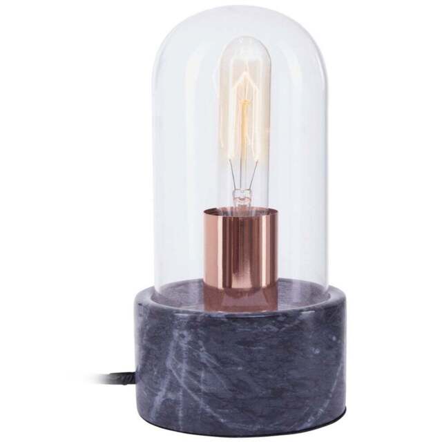 Premier Housewares Bell Lamp with Black Marble Base - Size: 12 x 12 x 24cm - Wilko - image 1
