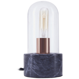 Premier Housewares Bell Lamp with Black Marble Base - Size: 12 x 12 x 24cm - Wilko - thumbnail 3