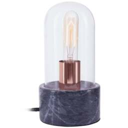 Premier Housewares Bell Lamp with Black Marble Base - Size: 12 x 12 x 24cm - Wilko