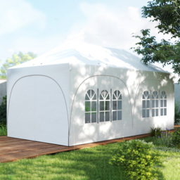Outsunny 3 x 6m White Pop Up Gazebo with Detachable Sidewalls - Light Grey/White - Wilko - thumbnail 1
