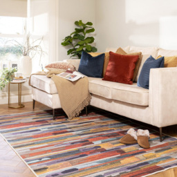 Kukoon Abstract Soft Chenille Multicolour Washable Rug 200 x 290cm - Wilko - thumbnail 3