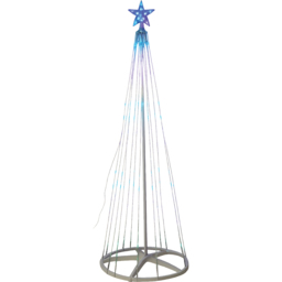 Xmas Haus 118 RGB LED Cone Shaped Light Tower with Star Topper and Remote 4ft - Size: 2100 x 700 x 700cm - White - Wilko - thumbnail 3