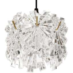 Living and Home Large Gold Glass Shade E27 Pendant Light - Size: 130 x 21 x 21cm - Wilko - thumbnail 7