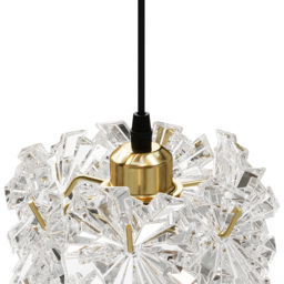 Living and Home Large Gold Glass Shade E27 Pendant Light - Size: 130 x 21 x 21cm - Wilko - thumbnail 5