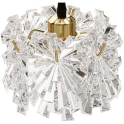 Living and Home Large Gold Glass Shade E27 Pendant Light - Size: 130 x 21 x 21cm - Wilko - thumbnail 4