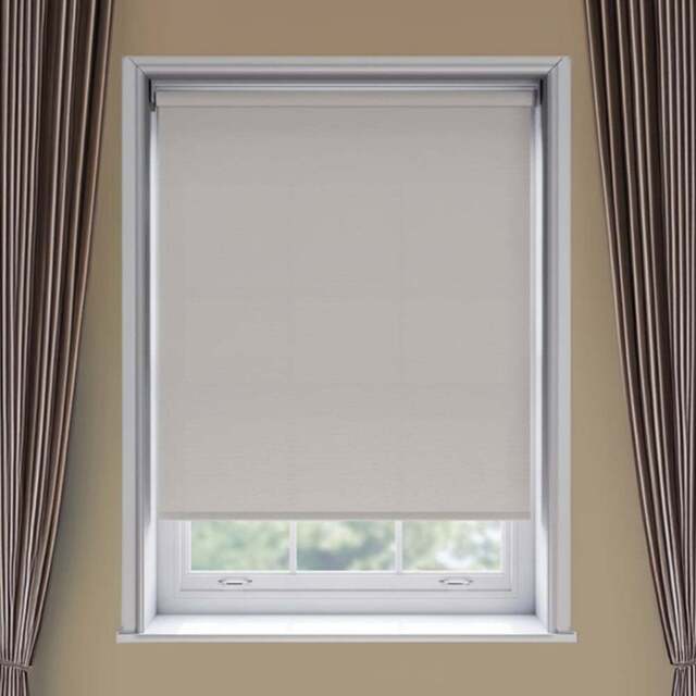 New Edge Blinds Thermal Blackout Roller Blind Mink 90cm - Size: W 90cm x D 170cm - Brown - Wilko - image 1